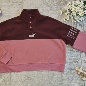 Puma Burgundy and Pink Pullover